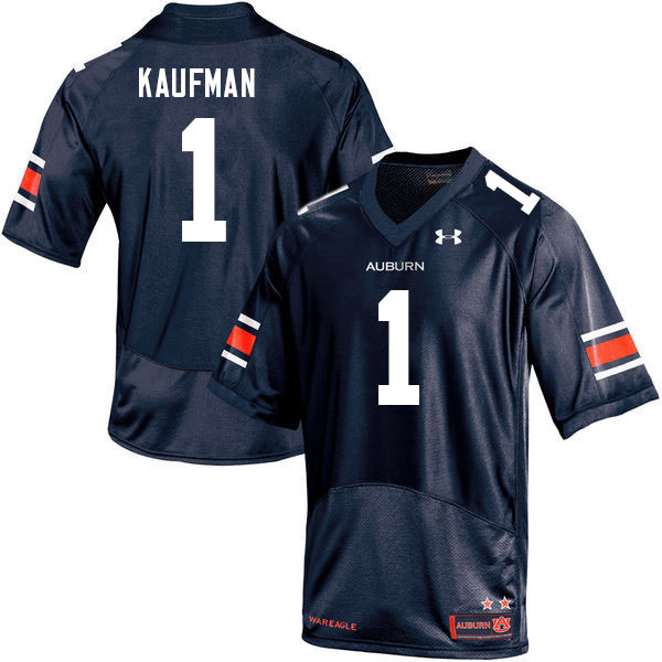 Men #1 Donovan Kaufman Auburn Tigers College Football Jerseys Sale-Navy